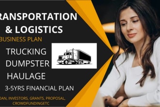 write customized transportation and logistics, trucking business plan