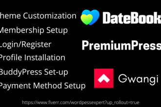 create dating website using premiumpress, gwangi, datebook and seeko theme