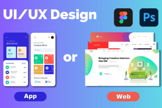 design modern app or web UI UX and prototype with figma