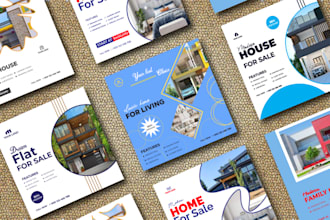 design monthly real estate facebook , instagram , linked in post or ads