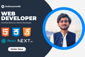 be your front end developer in reactjs, javascript, nextjs