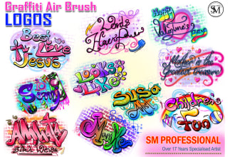 do airbrush graffiti design t shirts and logo