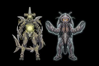 draw monster, tokusatsu villain, chimera, zombie, devil