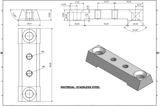 redraw mechanical drawings from pdf file or pictures to autocad or inventor