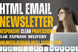 design a professional HTML email template or newsletter