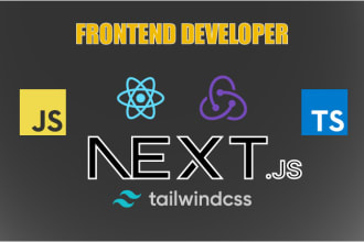 develop web app in react js, next js and typescript