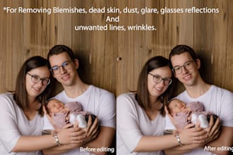 remove blemishes, lines, wrinkles, dead skin, dust, and glasses reflection