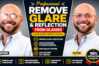 remove glasses glare and reflections from any photo