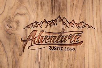 create awesome outdoor vintage retro and rustic logo design