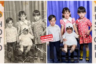 restore, repair, enhance and colorize your old photo