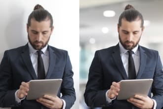 do professional portrait skin retouching business headshots and corporate photo