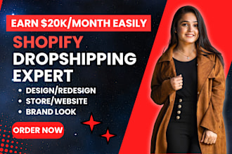 setup profitable shopify dropshipping store or shopify website