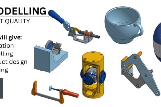make 3d modelling and 2d drawing on solid works, onshape and autocad
