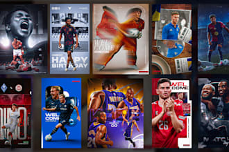create professional sports graphics, flyers for social media