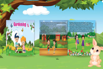 do children story book illustration interior design