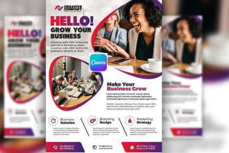 design creative posters or party flyer, corporate, food, event, church