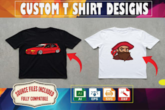 draw a custom character vector illustration for t shirts