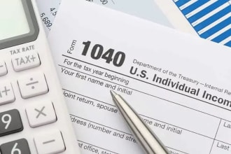 guide you complete US tax assignments 1040, 1120, sch c, memos etc