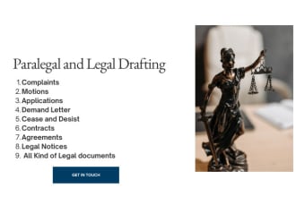 do paralegal, legal drafting, contracts and agreements in 12hx7