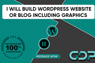 build responsive wordpress website including graphic work