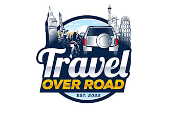 create a timeless beautiful travel and hotel logo