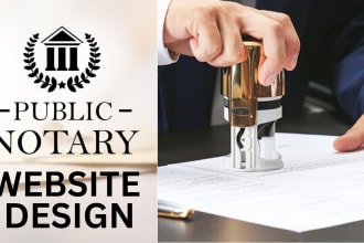 design a professional notary website and notary landing page