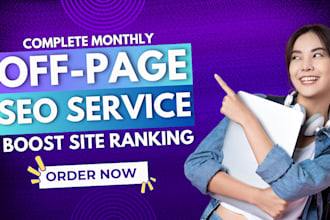 do monthly off page SEO service with high authority backlinks