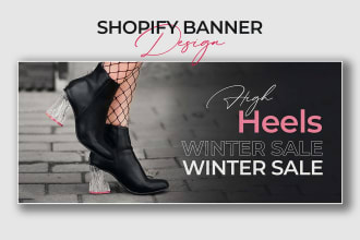 do shopify website banner, product banner design in 12 hours
