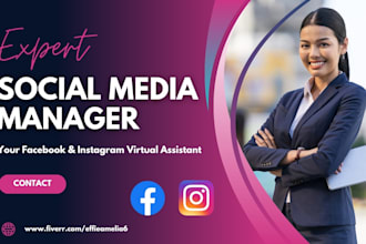 be your social media manager, instagram and facebook virtual assistant