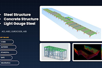 do structure design steel structure and light gauge steel design