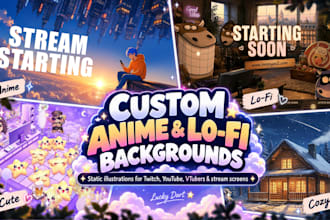create custom anime, lofi background and environment illustrations