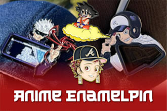 make a anime enamel pin design