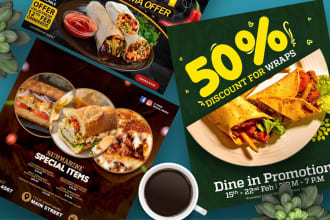 design restaurant food menu and poster