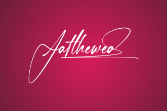 design handwriting and hand drawing digital signature logo