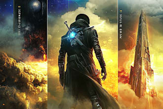 do  a stunning fantasy or scifi book cover for you