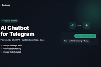build a chatgpt ai chatbot for telegram with custom knowledge base