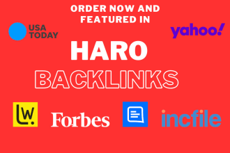 get top quality backlinks with haro replies from reported website dr40 to 70