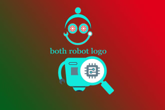 design modern both robot mascot logo for you in just 1 day