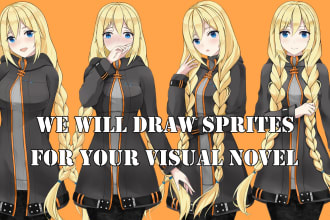 draw character sprites for your visual novel