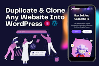 design, duplicate and clone website into wordpress