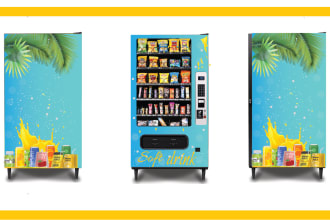 design an ice cream and snack vending machine