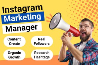 be fast instagram marketing manager and content creator