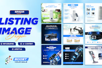 design bol infographic, lifestyle image and amazon product listing