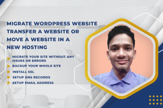 migrate wordpress website, transfer or move a website to a new hosting