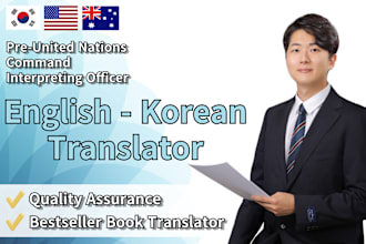 translate english to korean and vice versa in top quality