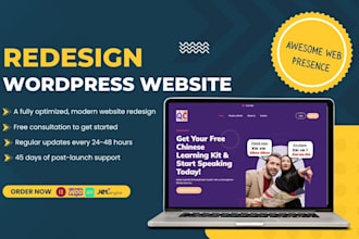 design or redesign a high converting professional website elementor expert