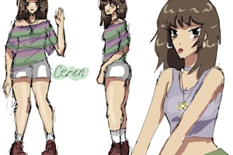 create character anime sketches