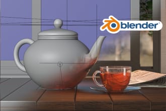 create 3d custom model and 3d rendering in  blender