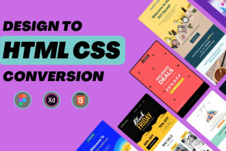 convert figma, psd, sketch, xd to html