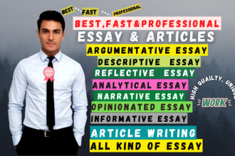 do argumentative, reflective, descriptive, analytical and informative writing